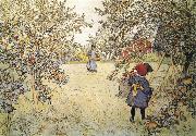 Carl Larsson Apple Harvest Germany oil painting artist